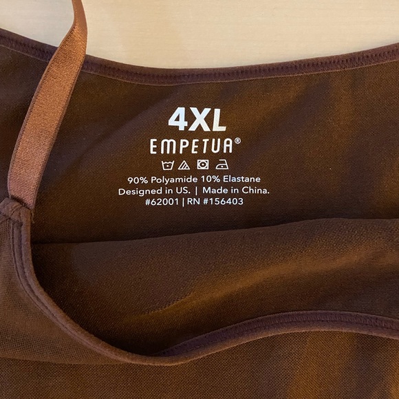 EMPETUA Size 4X Chocolate Scoop Neck Cami Shapewear. - Picture 3 of 11